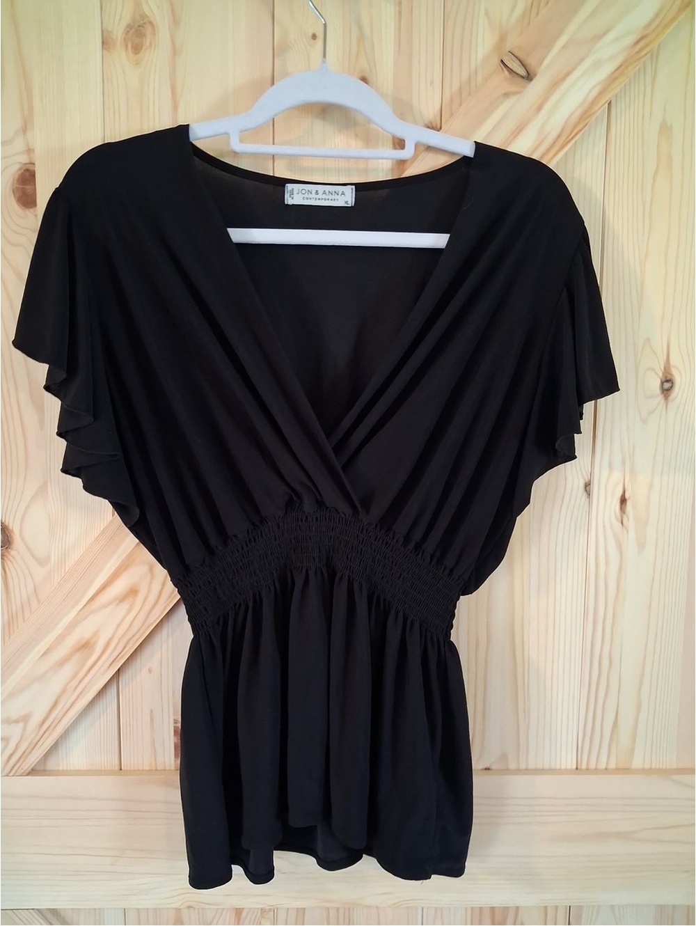 Jon & Anna Black Contemporary Women's Blouse XL